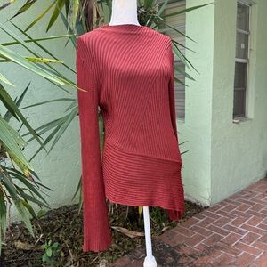 Topshop Rust Red Asymmetrical Tunic